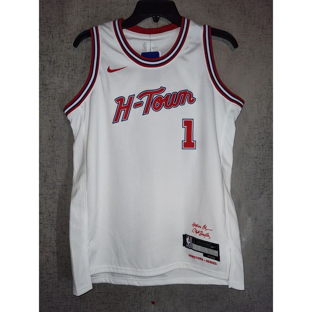 Nike Houston Rockets Amen Thompson #1 City Edition Swingman Jersey Sz L NWT
